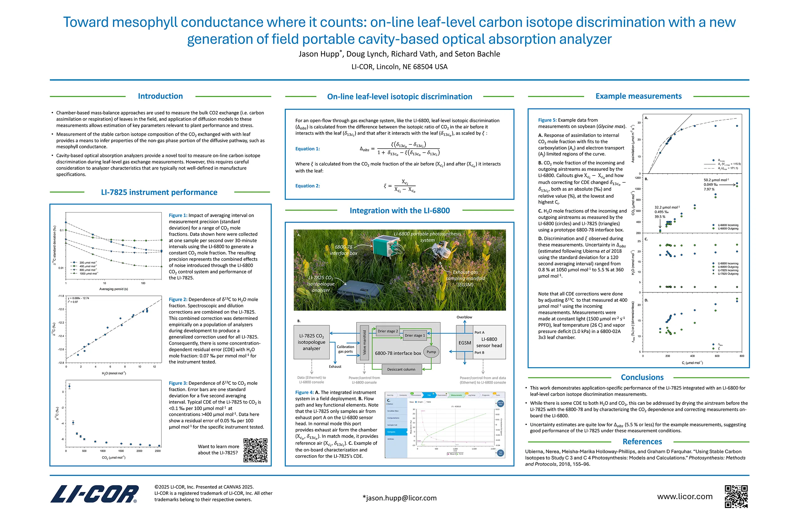 Toward mesophyll conductance where it counts: on-line leaf-level carbon isotope discrimination with a new generation of field portable cavity-based optical absorption analyzer